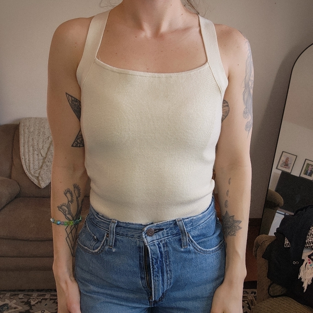 Abercrombie & Fitch Sleeveless Sweater Bodysuit size Large